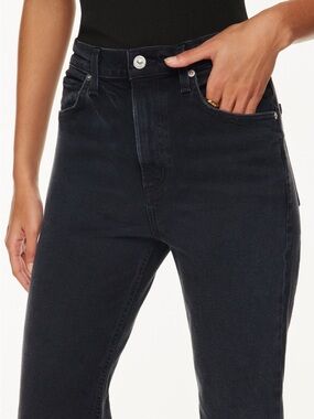 Citizens Of Humanity| Daphne High-Rise Black Stretch Denim Straight Jeans Sz 25